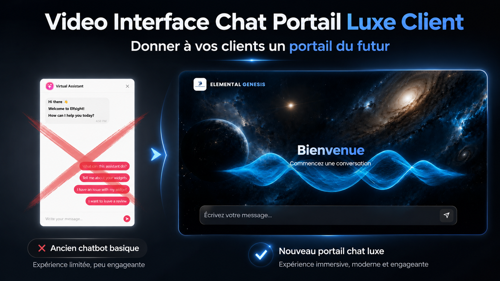 Video Interface Chat Portail Luxe Client